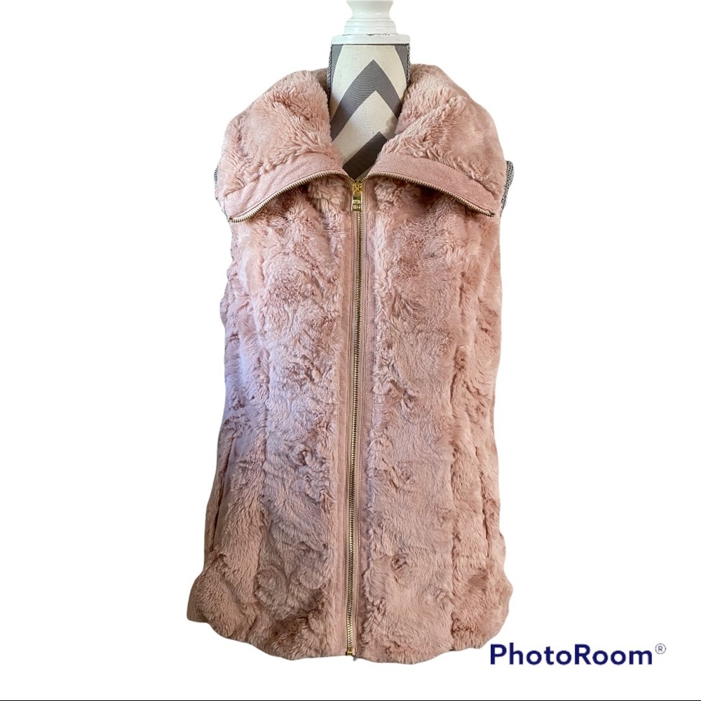 *SOLD*Andrew Marc Marc New York Dusty Rose Faux Vest